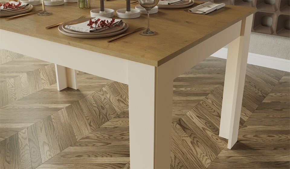 Eco Bohem Masa + 6 Adet Sandalye Takımı - Ceviz
