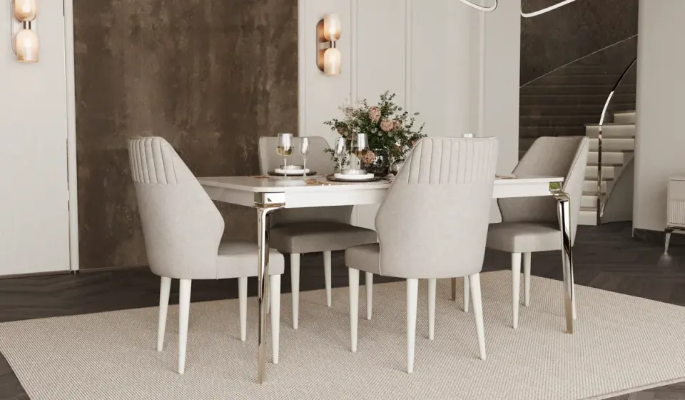 Elora Masa + 6 Adet Sandalye Takımı
